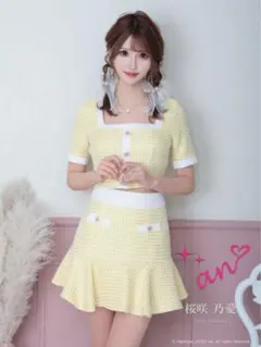 an アン andy アンディ ツイード セットアップ ワンピース キャバ xs