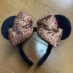 ミニーちゃん　ヒョウ柄　カチューシャ