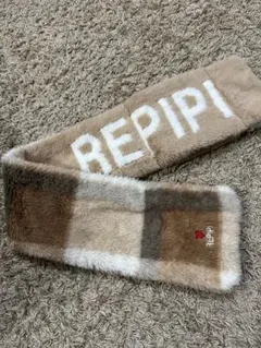REPIPI ベージュ系ファー風リバーシブルマフラー