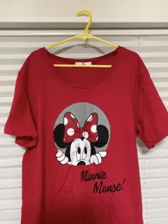 【Disney】半袖ミニーマウス プリントTシャツ LLサイズ