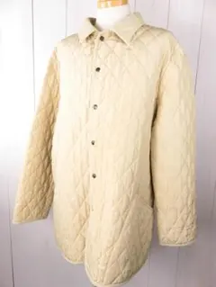 【値下げ】アクアスキュータム　キルティングジャケット　中綿入り　ベージュ　LL