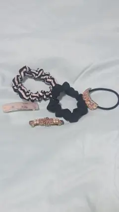 ヘアゴム　シュシュ　バレッタ　セット まとめ売り