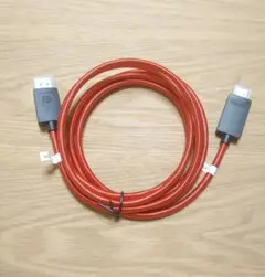 4K DisplayPort HDMI変換ケーブル 2m 赤 レッド