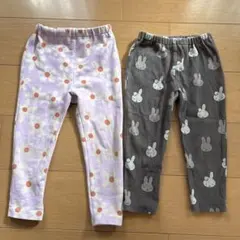 ブリーズ花柄とプティマインミッフィ柄レギンス2点セット