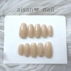 No.4 ピンクベージュ ネイル　オフィスネイル　シンプルネイル