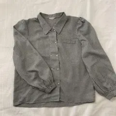 長袖　チェックシャツ　ギンガムチェック　古着