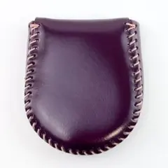 本革 コインケース 小銭入れ 手縫い シンプル ミニ財布 コンパクト パープル