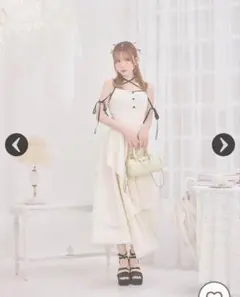 ミシェルマカロン バイカラーティアードロングワンピ - メルカリ