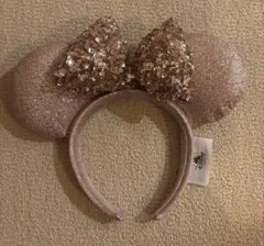 ディズニー ミッキー耳カチューシャ スパンコールピンク