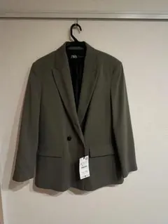 ZARA テーラードジャケット カーキ XSサイズ 新品タグ付