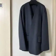 GALERIE VIE ノーカラージャケットグレー46