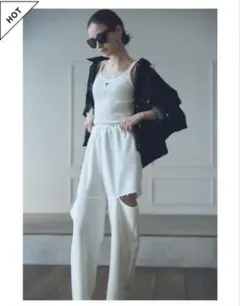 bluelea ブルレア side slit sweat pants スウェット - メルカリ