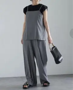 新品　Te chi chi レイヤードコンビネゾン　グレー