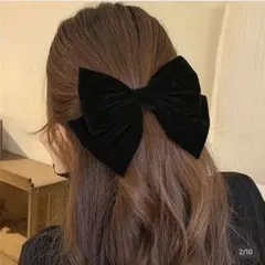 黒いベルベットリボンヘアアクセサリー