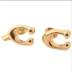 【新品 未使用】 COACH アウトレット シグネチャー ロゴピアス