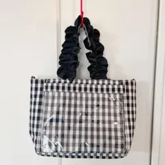 ザッカマート　A4 痛バック　黒ギンガムチェック