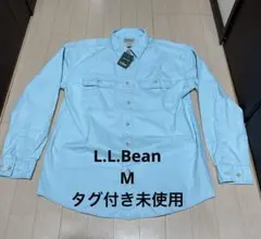 タグ付き未使用 L.L.Bean JAPAN FIT 長袖 シャツ M 水色のサムネイル