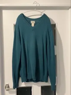 90’s L.L. Bean Vネック コットンニット