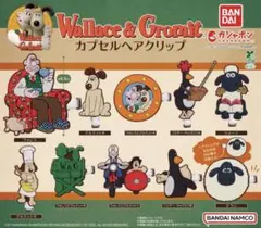 【未開封】Wallace & Gromit カプセルヘアクリップ　2個セット