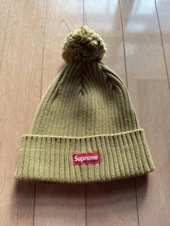 Supreme ニット帽 ビーニー スクリプトロゴ グリーン 緑 深緑 - メルカリ