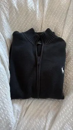 Polo by Ralph Lauren 黒 L ジップアップニット