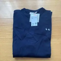 160アニヤ・ハインドマーチ　メリノクルーネックセーターネイビーS 毛100%