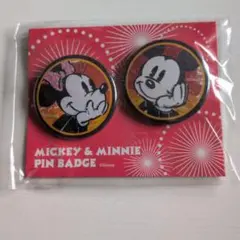 ミッキー＆ミニー ピンバッジ 2個セット