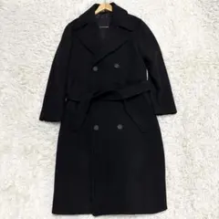 ZARA ザラ　ベルト付き チェスターコート ダブルブレスト　ロング丈　ブラック