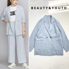 美品 ビューティアンドユース ツイルダブルジャケット オーバーサイズ S