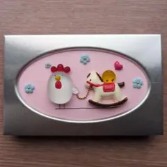 シーグラスアート　ロッキングホース　午年　にわとり　ひよこ