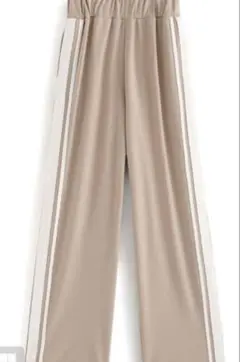 サイドライン ワイドパンツ