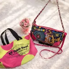 シンクビー！ ジャストハート 2way ショルダーバッグ 刺繍 ビジュー