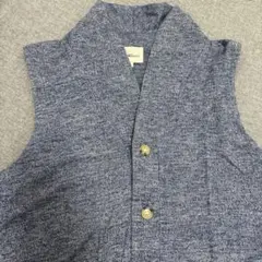 ブルー ボタン付き ベスト