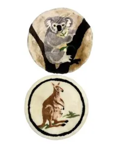 オーストラリア　ムートンマット　コアラ&カンガルー　2枚セット 25イ315