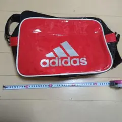 adidas エナメルバッグ レッド ブラック