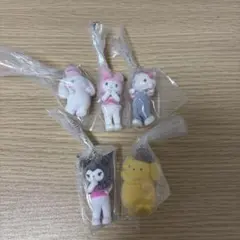 新品 サンリオキャラクターズ ミニチュアチャーム 全5種類コンプ ガチャ