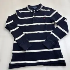 Polo Ralph Lauren 長袖ポロシャツ ネイビー/ホワイト
