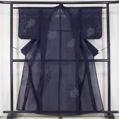 夏着物 風通紗 155cm Mサイズ 紫 正絹色無地 お稽古 b551 - メルカリ