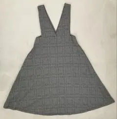 cecchini チェック柄サロペットスカート　グレー　　Mサイズ