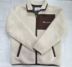 Champion フリースジャケット M アイボリー/ブラウン