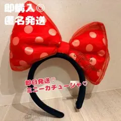 【最終値下げ】ミニーマウス カチューシャ 赤い水玉