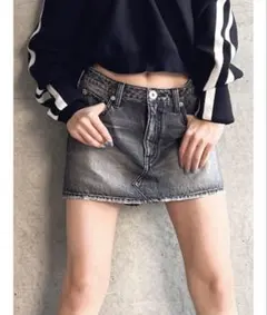 gyda vintage デニムスカートライクショートパンツ