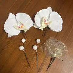 胡蝶蘭　髪飾り　セット