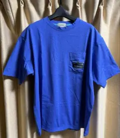 L.L.Bean 青 クルーネック Tシャツ