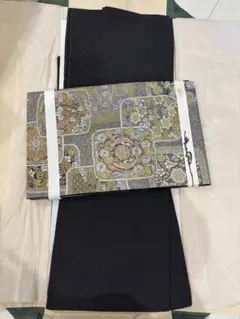 【サマーセール】袋帯　西陣織　夏帯　絽　麻の葉　黒　六通　お仕立て込み 袋帯 西陣織 夏帯 絽 麻の葉 黒 六通 お仕立て込み - メルカリ