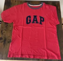 【古着】OLD GAP リンガーネック Tシャツ フロッキーロゴ L