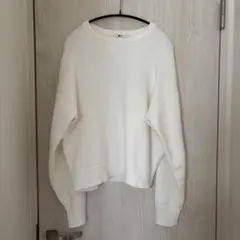 1度のみ！UNIQLO:C スムースコットンクルーネックニット　ホワイト