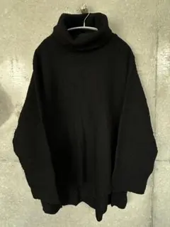 【VOAAOVヴォアーブ】ウールブレンドビッグタートルネックニット ブラック