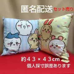 ちいかわ クッション ちいかわ ハチワレ うさぎ ファスナー付き約43×43cm