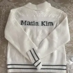 matin kimジップアップニット ホワイト　Sサイズ